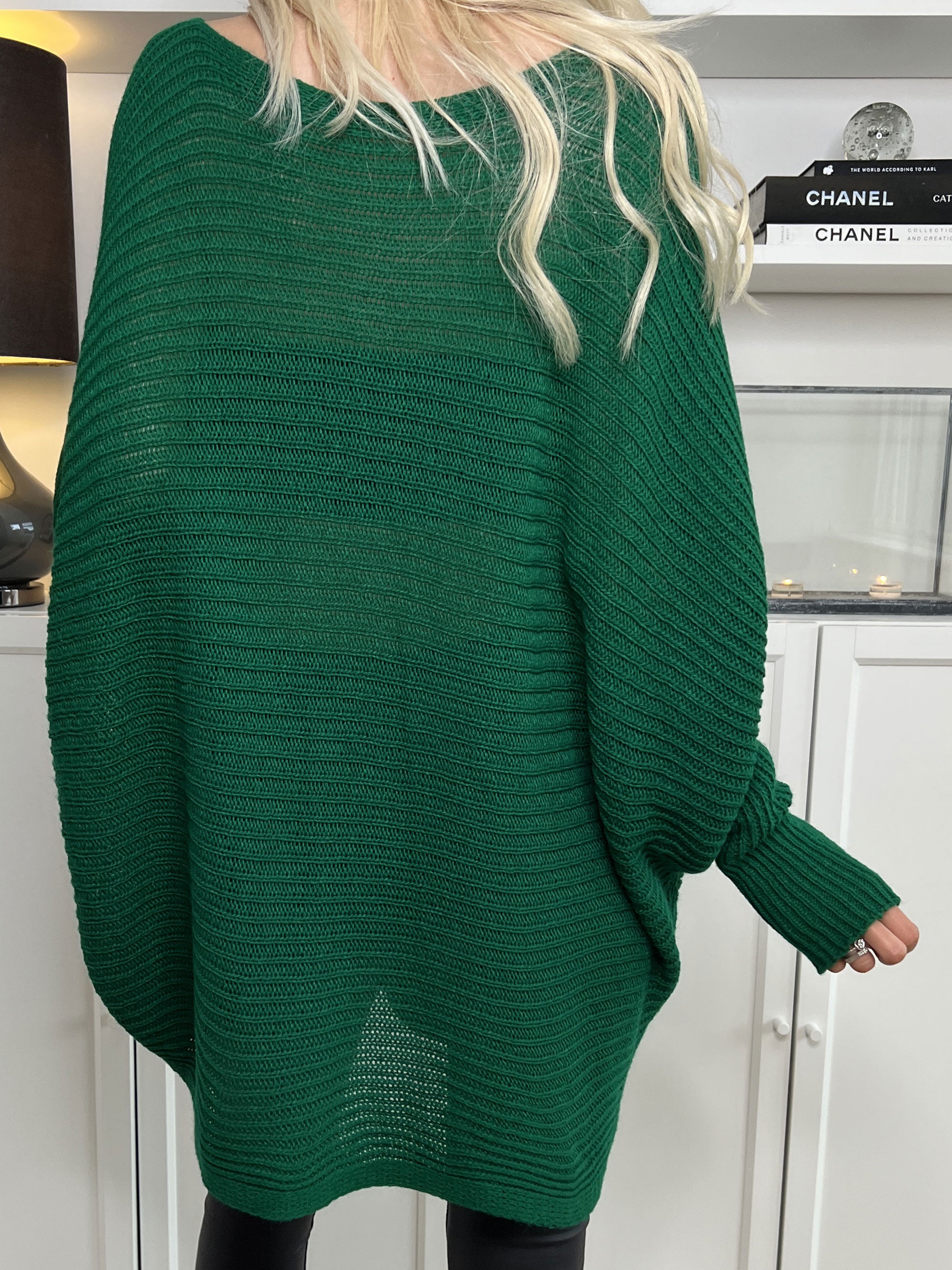 Gabbi - Oversized strik med flagermusærmer